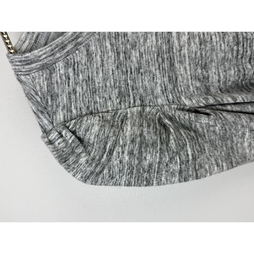Daily Ritual Heathered Gray Terry Pleated Puff Sleeve Sweatshirt - Size - XS - Picture 7 of 7